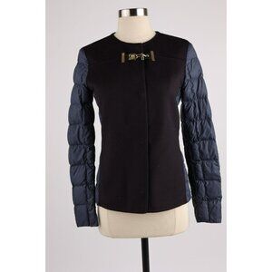 $1,095 Fay Lightweight Quilted Wool Jacket SZ XS Navy LNWOT